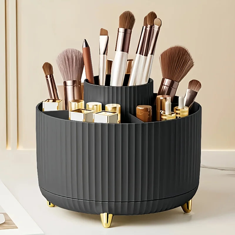 360° Rotating Makeup & Brush Organizer